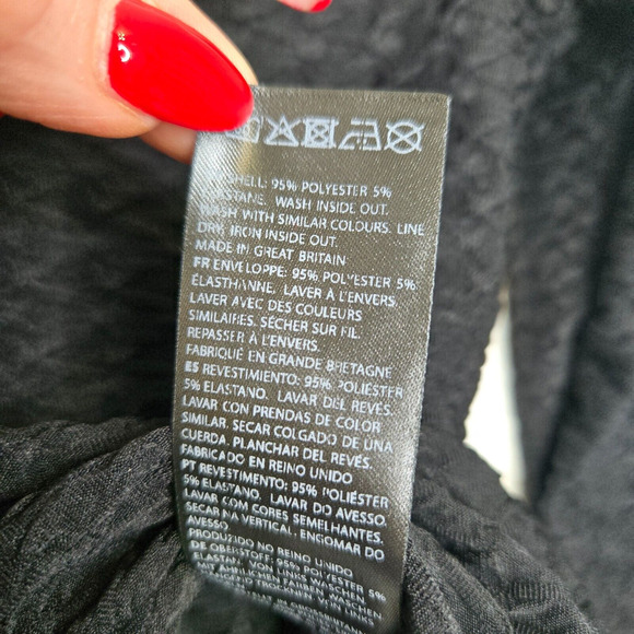 NA-KD Womens Structure Knit High Neck Cropped Top XXS Black Long Sleeve Stretch - Picture 12 of 12